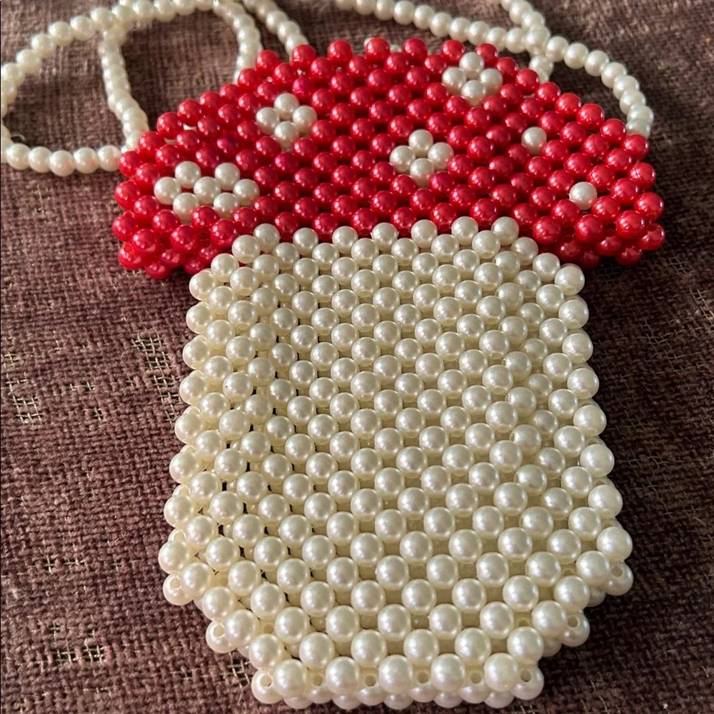 Beaded Mushroom Pendant Necklace
